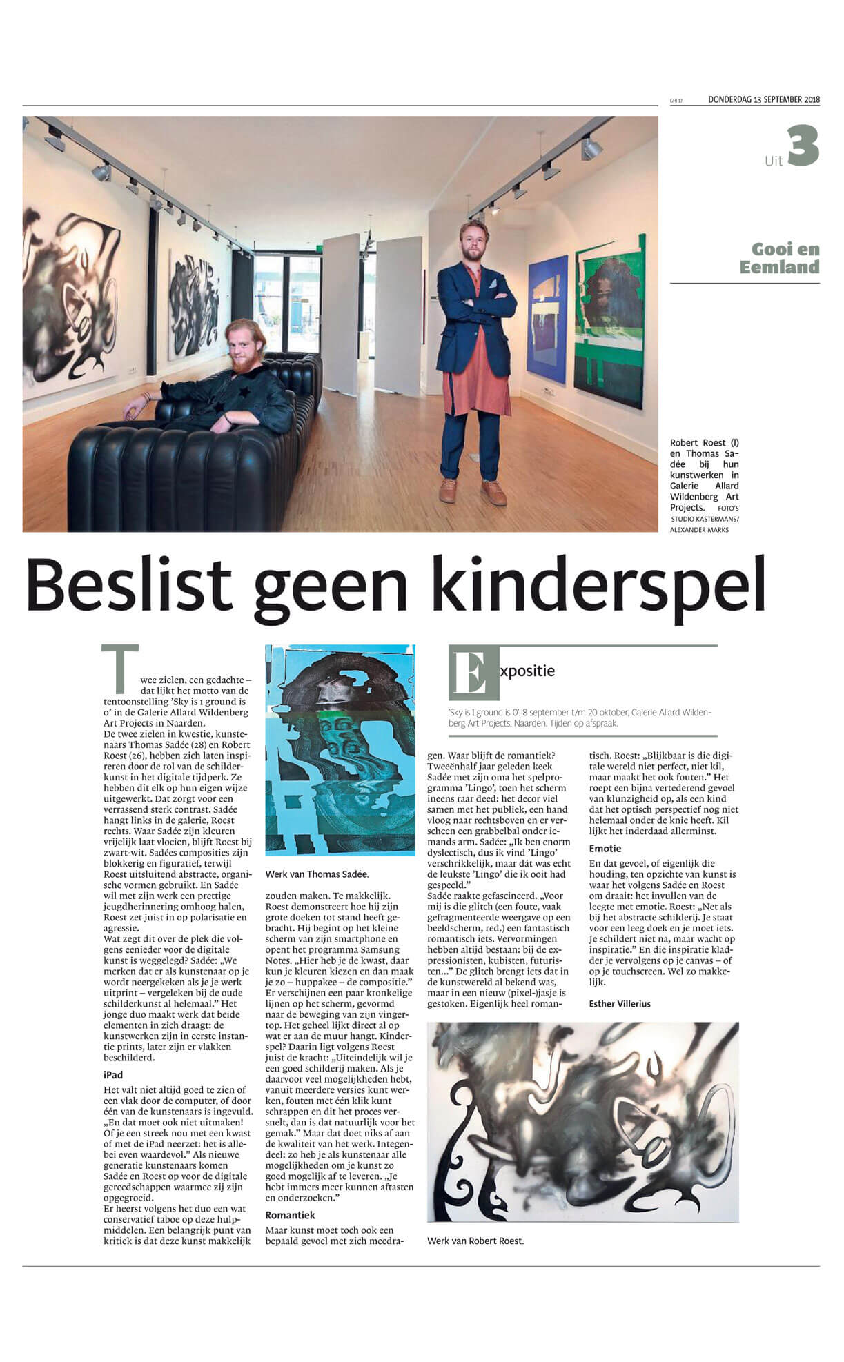 Thomas Sadee - Robert Roest - Beslist geen kinderspel